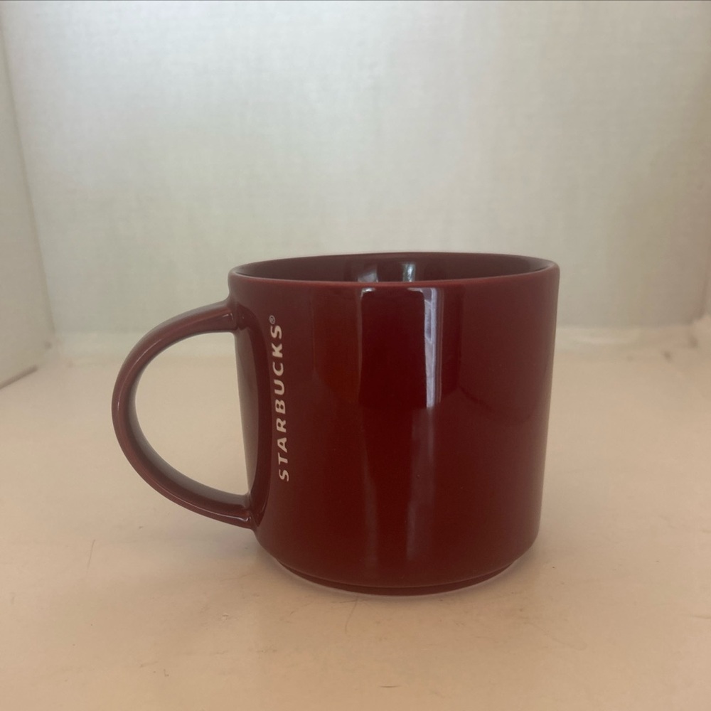 Starbucks 2013 Coffee/Tea Mug, Stackable, 14oz, Burgundy/Maroon/Red Color